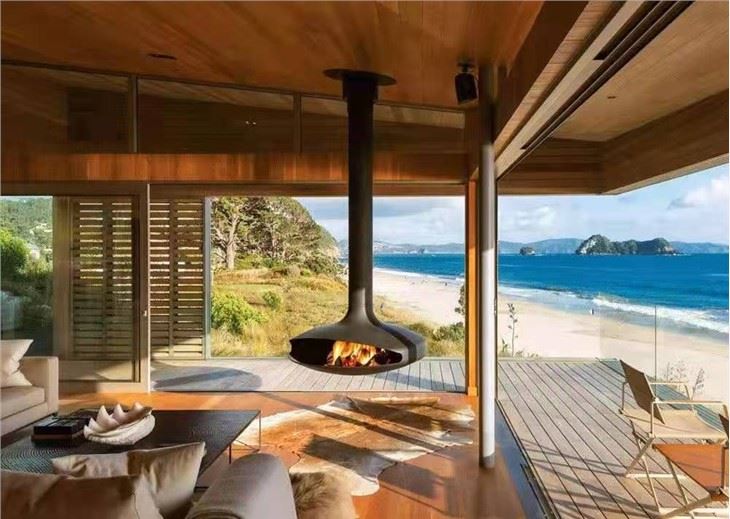 Cocoon Shape Sphere Oval Fireplace