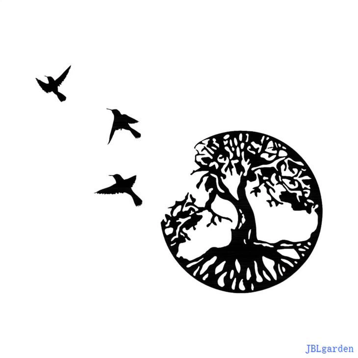 Family Tree With Birds Wall Plaque Art