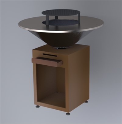 ファイヤーピットで炭火調理