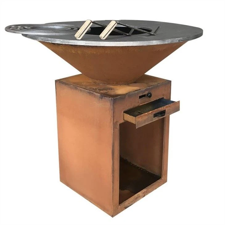 Stainless Steel Fire Pit With Bbq Grill