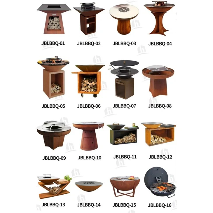 BBQ Grill Of Corten Steel