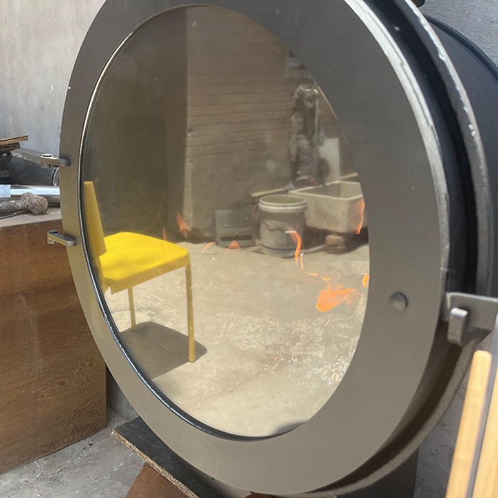 Black Tire Fireplace