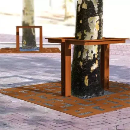 Custom Cast Iron Corten Steel Tree Grilles