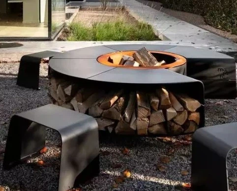 屋外ファイヤーピットテーブルトップ