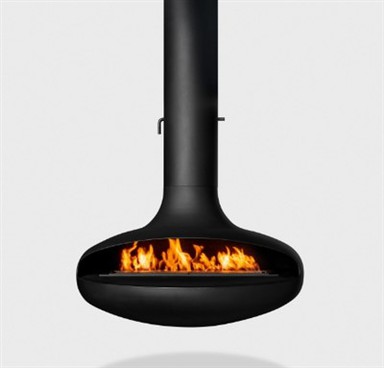 天井から暖炉を暖める